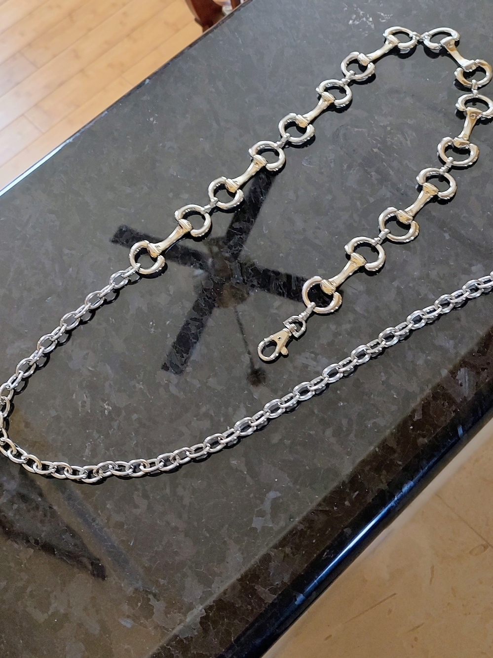 Silver Horsebit-Link Women's Fashion Belt - Picture 9 of 12